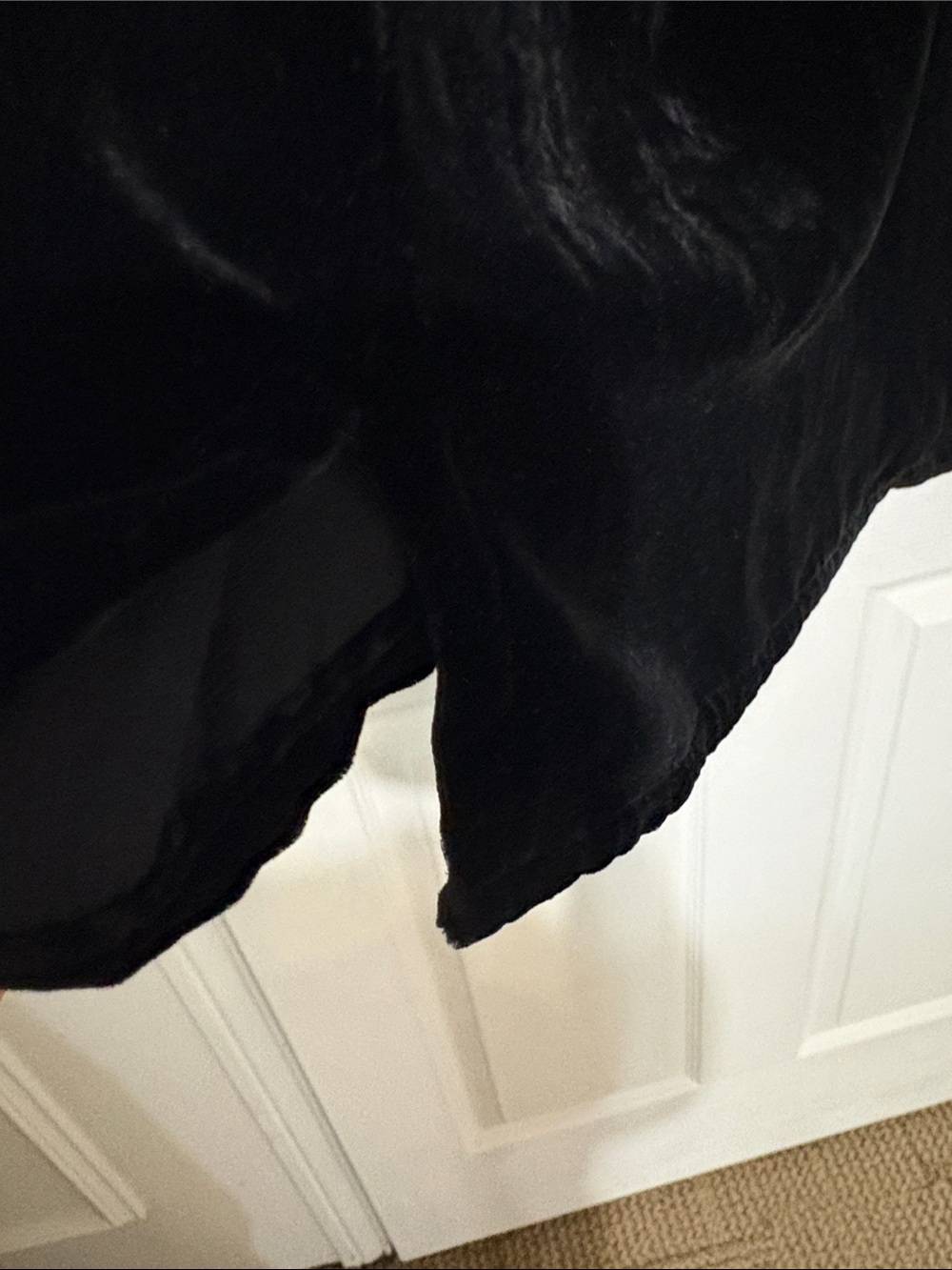Laura Ashley Black Velvet Button-Down Tunic. F7 - Picture 4 of 6